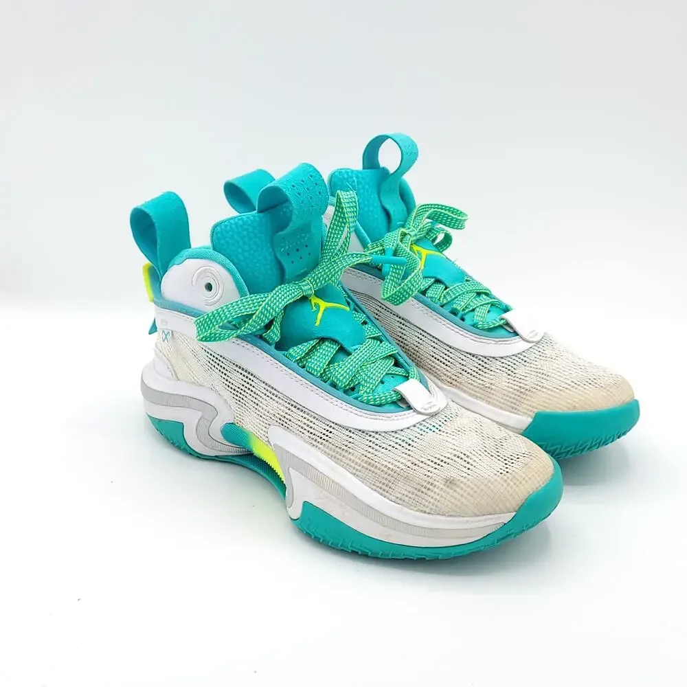 Air Jordan XXXVI 36 'Guo Ailun' White DM0795-107 Size 4y kids green white